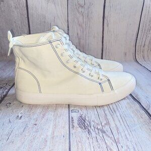 Torrid Womens High Top Sneakers Lace Up White Blue 11.5WW Shoes